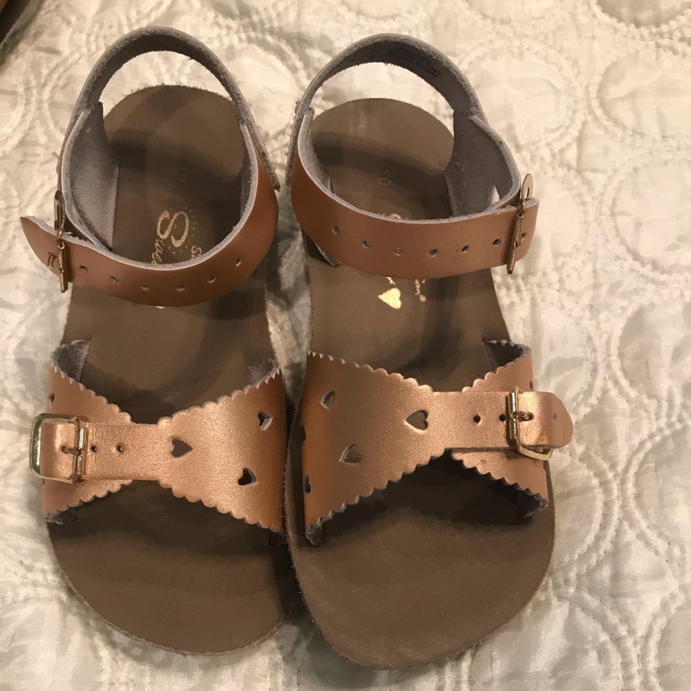 EUC rose gold sun San by Hoy Sz 10 sandals